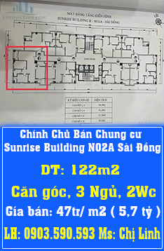 Chính Chủ Bán Chung cư Sunrise Building NO2A Sài Đồng. - Ảnh chính