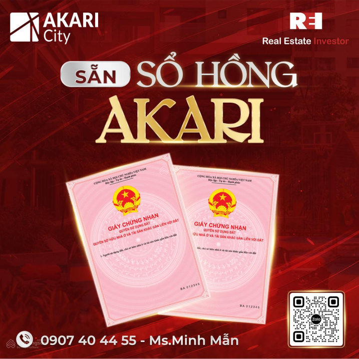 Bán gấp căn hộ Akari City, Nam Long Nhật Bản, Võ Văn Kiệt Bình Tân, sẵn sổ hồng, ngân hàng cho vay - Ảnh chính