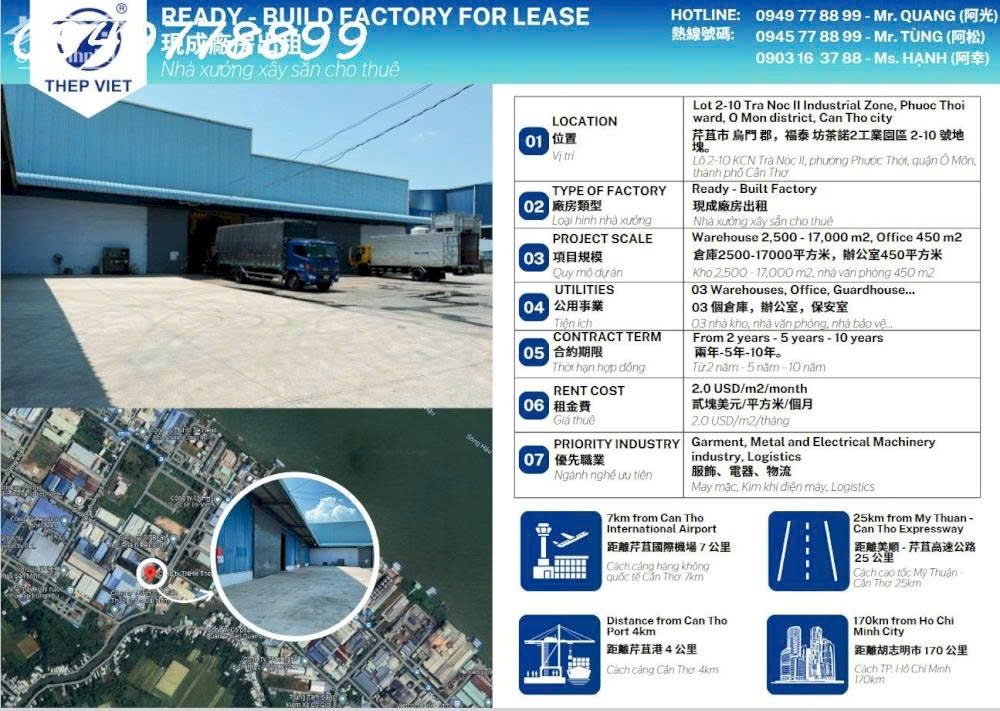 Công ty TNHH Thép Việt cần cho thuê nhà xưởng DT từ 2.500m² - 4.400m² - 10.000m² - Ảnh chính