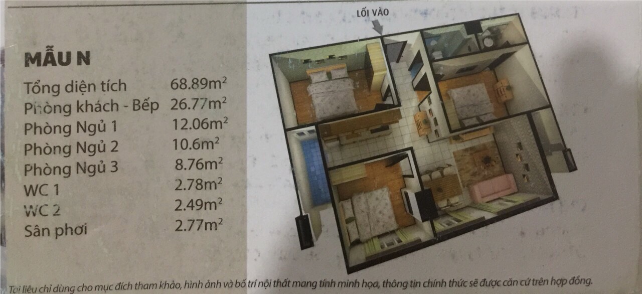 Cho thuê căn hộ chung cư 3PN 6,5 triệu, tại chung cư 35 Hồ Học Lãm, Bình Tân - Ảnh 2