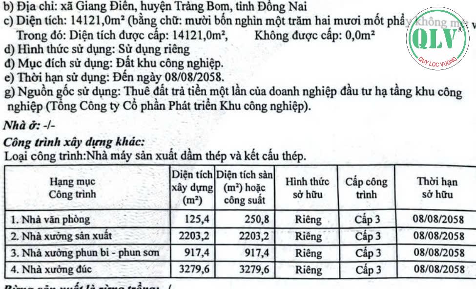 Bán nhà xưởng trong KCN Giang Điền, ĐN  khuôn viên 15.000m2, diện tích xây dựng 6.400m2 - Ảnh 4