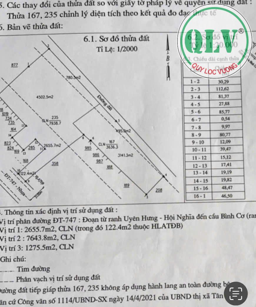 CƠ HỘI ĐẦU TƯ ĐẤT VÀNG 11.574 m2 MẶT TIỀN DT747A - TÂN UYÊN, BÌNH DƯƠNG - Ảnh 2