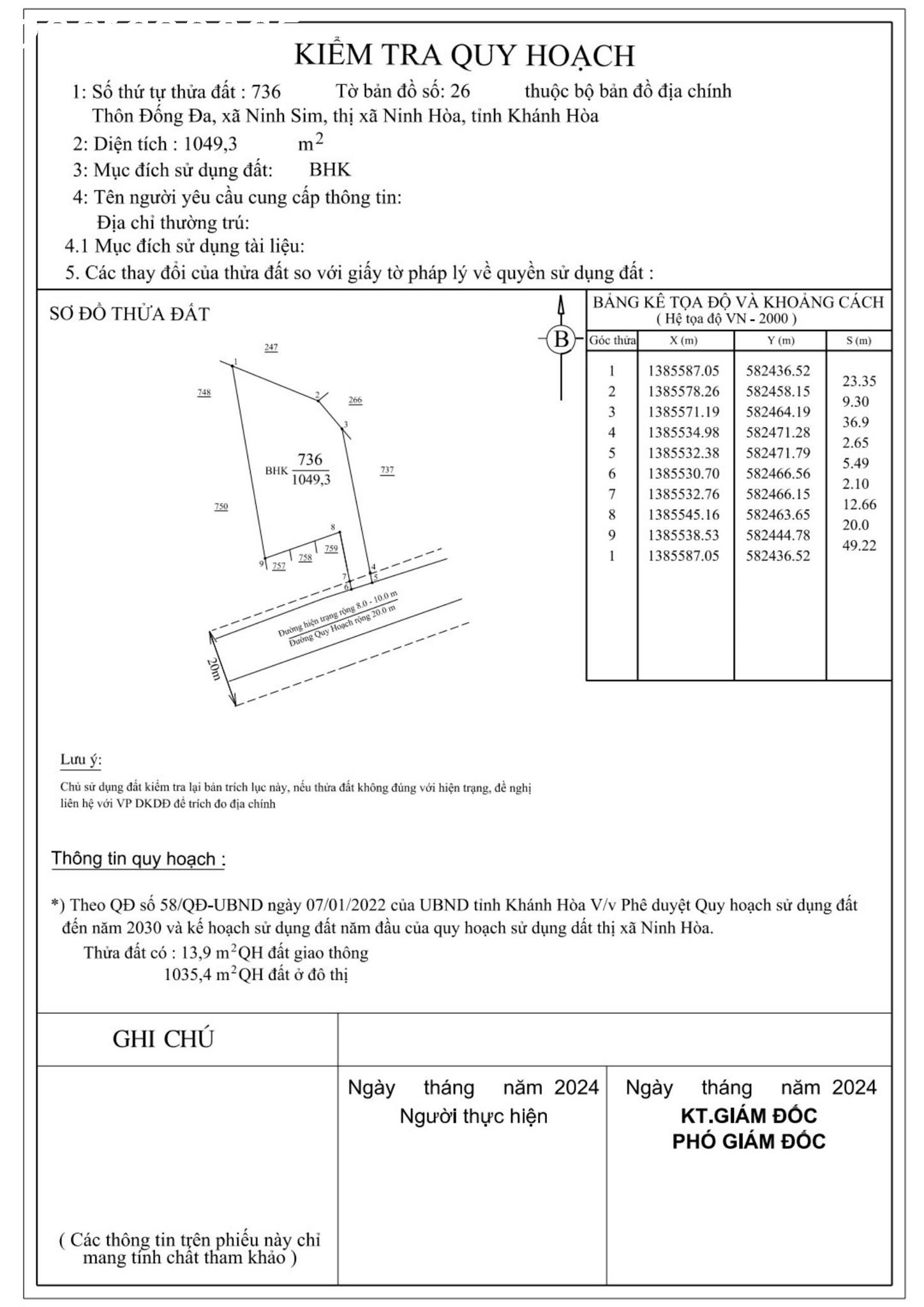 Hàng Hot Ninh Sim, Ninh Hòa, Khánh hòa, HNK QH thổ Cư Giá Chỉ 620k / m2 cạnh khu công nghiệp Ninh - Ảnh 2