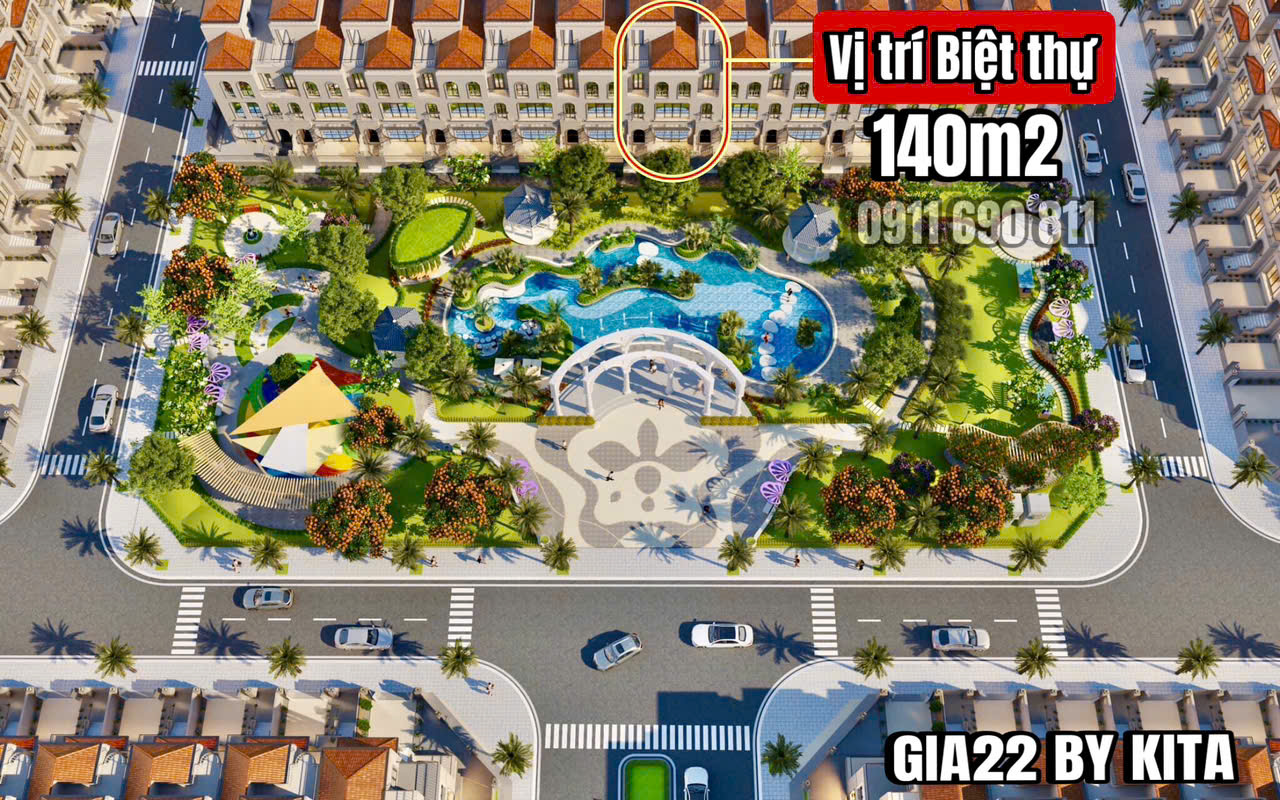 BIỆT THỰ 140M2 “GIA22 BY KITA”- VIEW CÔNG VIÊN & BỂ BƠI, SIÊU HIẾM - Ảnh chính