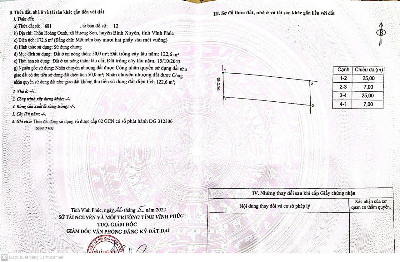 CHÍNH CHỦ Cần Bán Nhanh Lô Đất Tại trục chính Hoàng Oanh - Hương Sơn - Bình Xuyên - Vĩnh Phúc - Ảnh chính