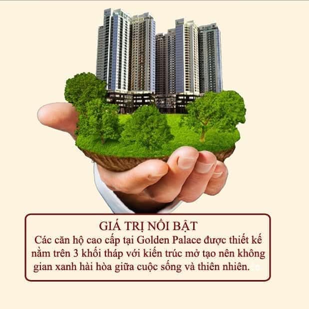 CHUNG CƯ GOLDEN PALACE MỄ TRÌ 128M – 3 PHÒNG NGỦ  – 2 NHÀ VỆ SINH – CĂN GÓC – BAN CÔNG ĐÔNG NAM – - Ảnh chính