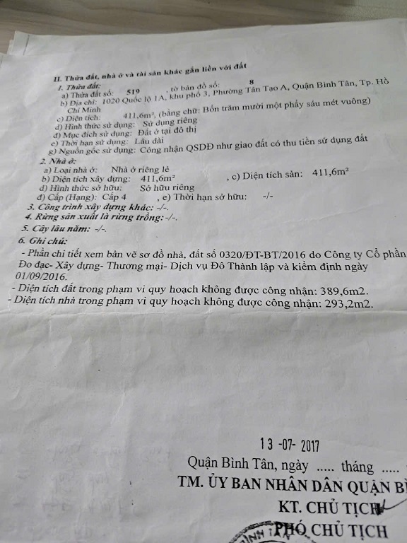 Chính chủ cần bán 3 mảnh đất Đường Quốc Lộ 1, Phường Tân Tạo A, Quận Bình Tân, Tp Hồ Chí Minh. - Ảnh 1