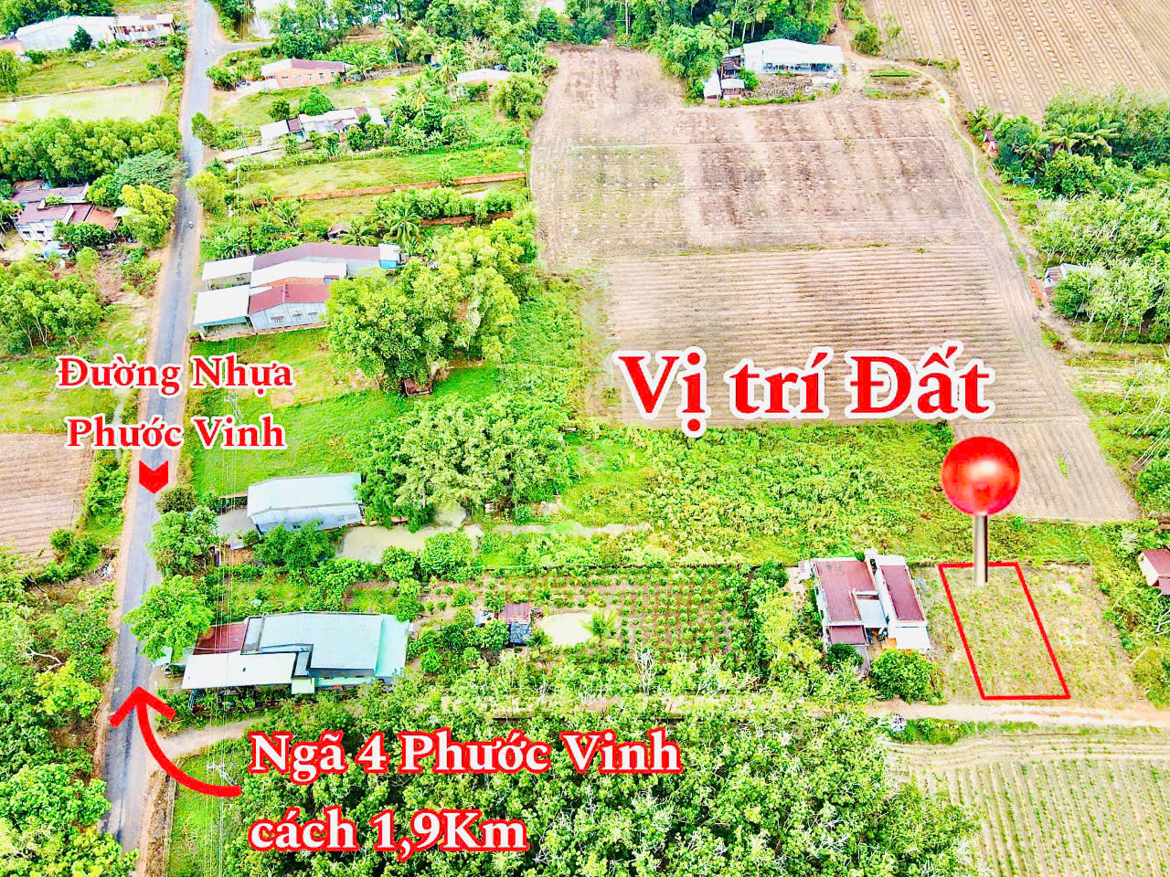 Gần chợ Phước Vinh- Châu Thành cách nhựa 70m sổ riêng chỉ 175tr/lô - Ảnh 1