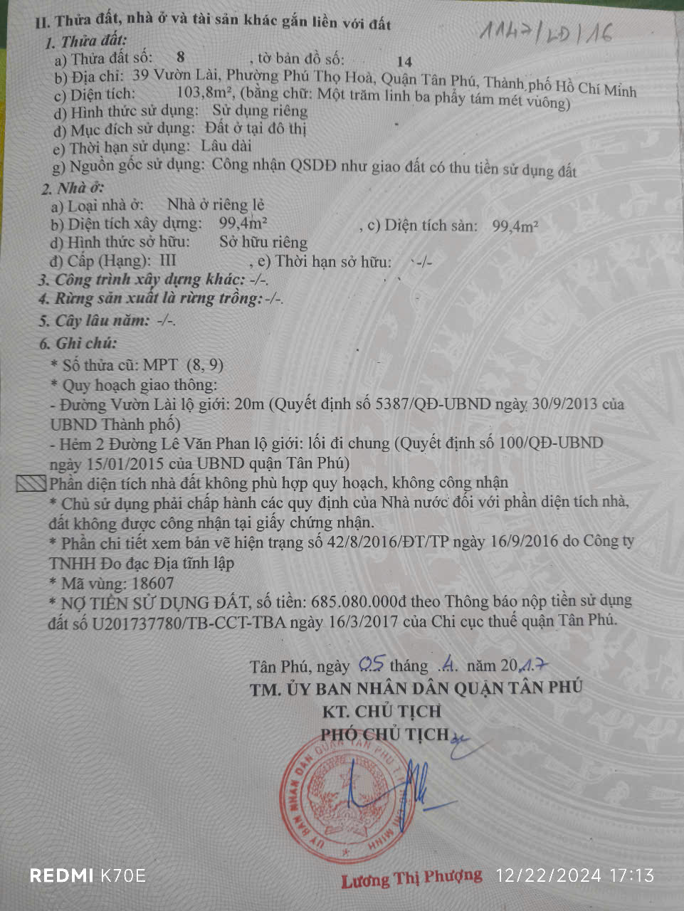 Bán nhà 39 Vườn Lài Phú Thọ tân Phú-4*27-Kết cấu : 4 tầng -Giá 19 tỷ - Ảnh 3