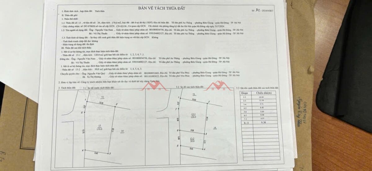 SIÊU PHÂM GIÁ 4,6 TỶ ĐẤT TẠI BIÊN GIANG-QUẬN HÀ ĐÔNG D/T:50M - Ảnh 1