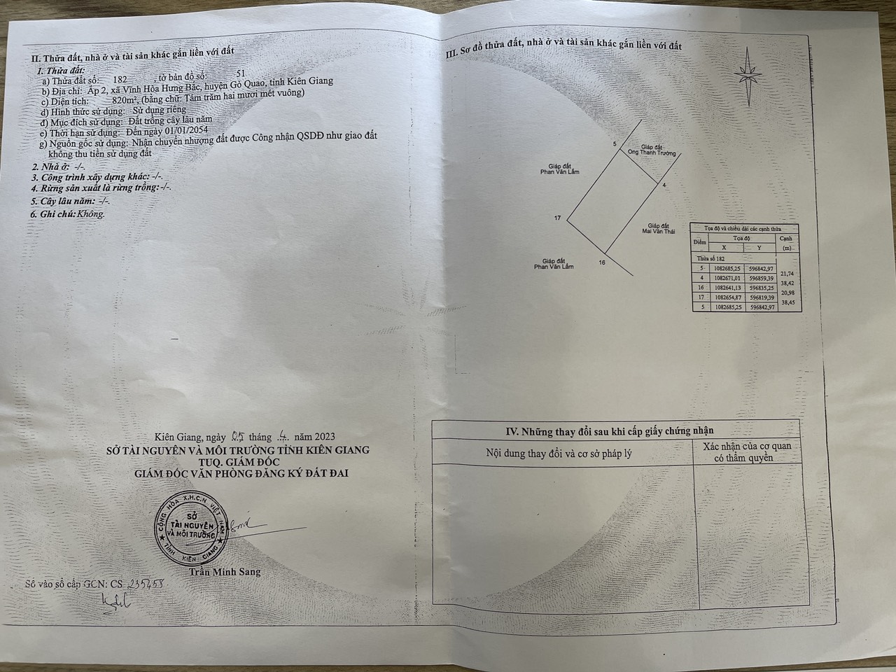 Cần bán gấp đất và nhà tại Vĩnh Hoà Hưng Bắc, Gò Quao, Kiên Giang (có 400m2 thổ cư). Giá: 3tỷ350. - Ảnh chính