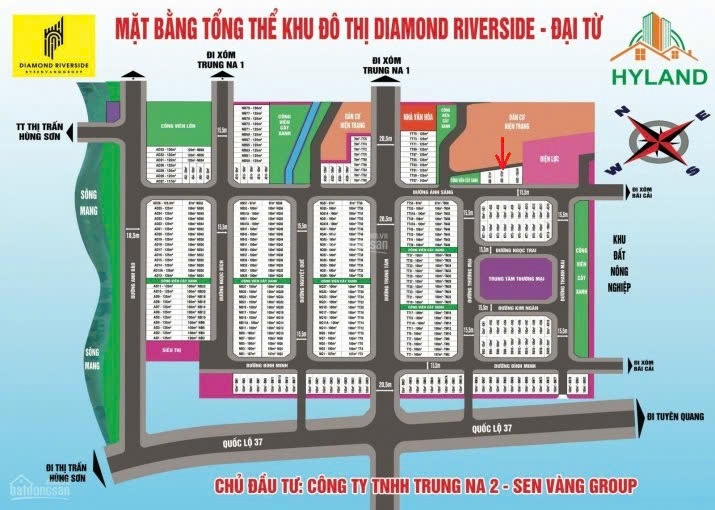 Chính chủ bán đất nền dự án Diamond Riverside Thái Nguyên, diện tích 147,3 m². Giá bán chỉ 15,5 - Ảnh 2