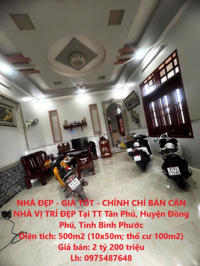 NHÀ ĐẸP - GIÁ TỐT - CHÍNH CHỈ BÁN CĂN NHÀ VỊ TRÍ ĐẸP Tại TT Tân Phú, Huyện Đồng Phú, Tỉnh Bình Phước - Ảnh chính