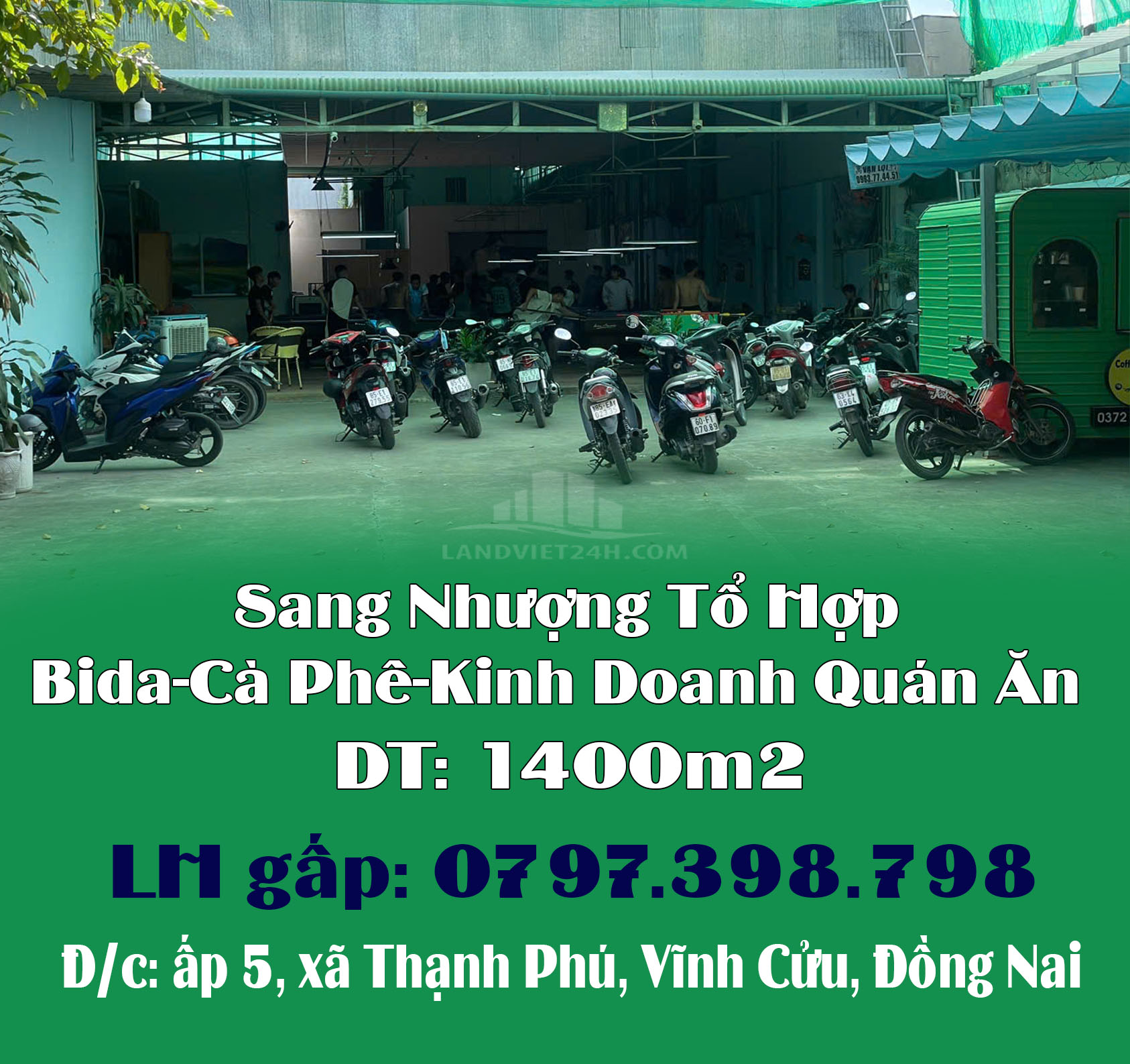 Chính Chủ Sang Nhượng Tổ Hợp Bida-Cà Phê-Kinh Doanh Quán Ăn - Ảnh chính