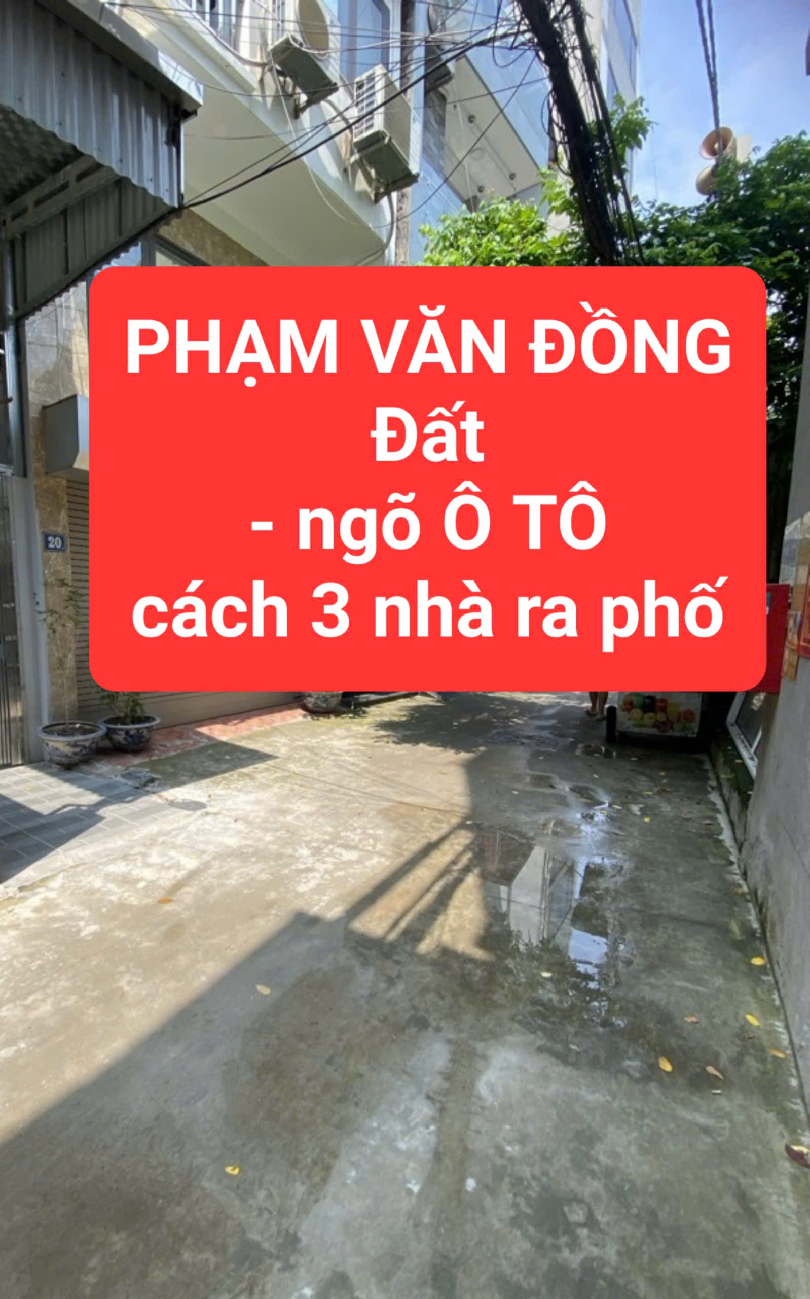 PHẠM VĂN ĐỒNG - ĐẤT - ngang 5m - Ngõ Ô TÔ - cách 3 nhà ra phố - 0859990768 - Ảnh chính