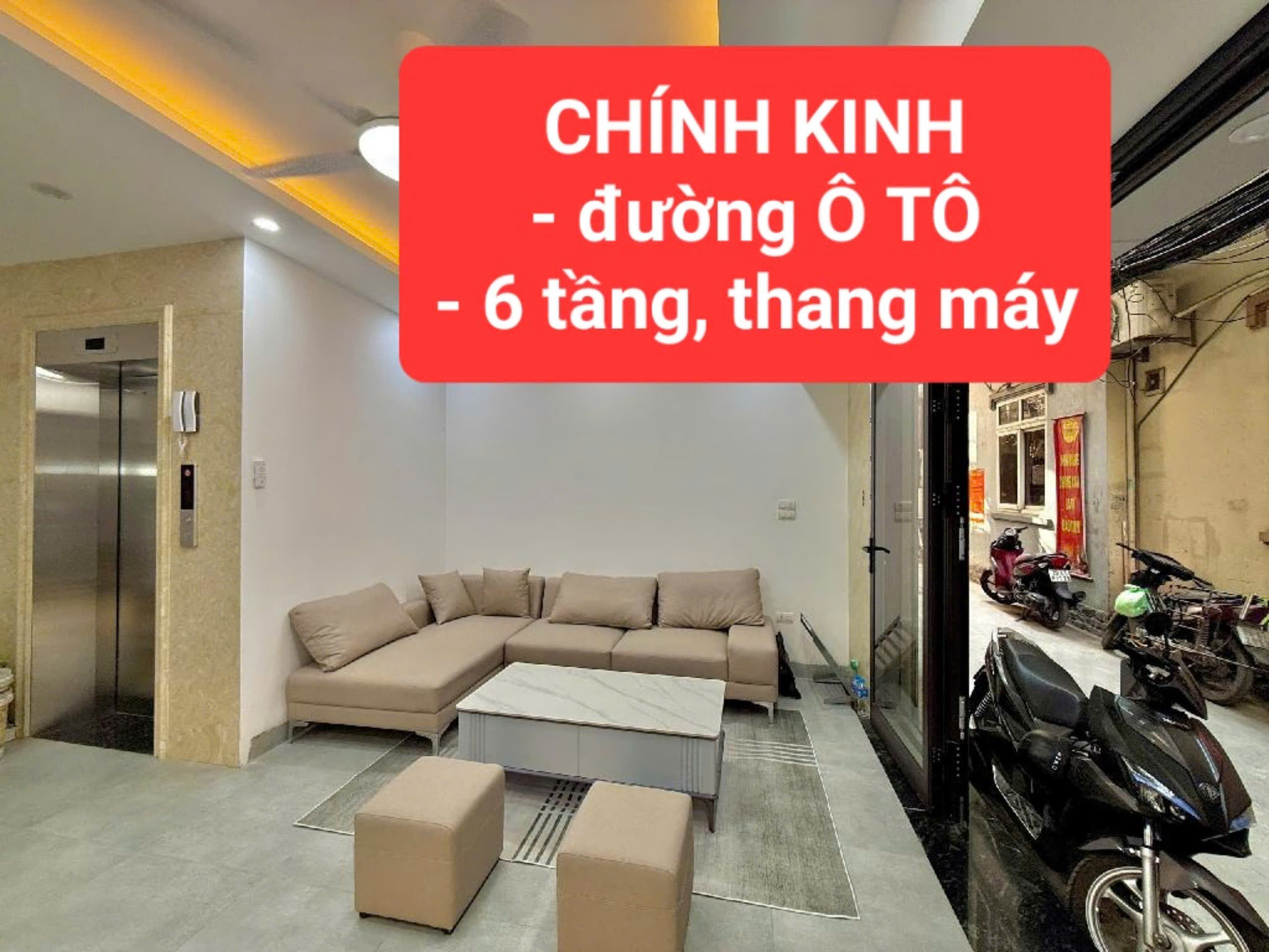 CHÍNH KINH - đường Ô TÔ - 6 tầng, tháng máy - tặng full nội thất - 0859990768 - Ảnh chính