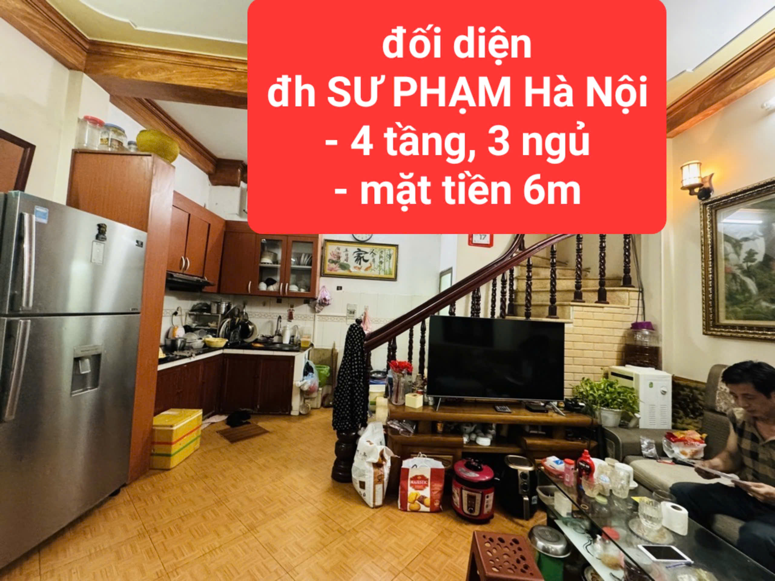 đối diện ĐH SƯ PHẠM - ngang 6m - 4 tầng, 3 ngủ - 0859990768 - Ảnh chính