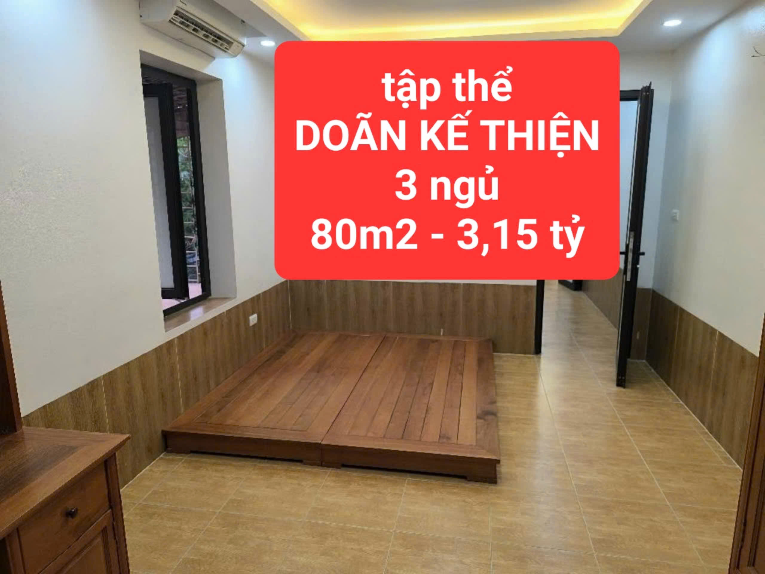 tập thể DOÃN KẾ THIỆN - 3 ngủ - 80m2 giá 3,15 tỷ - 0859990768 - Ảnh chính