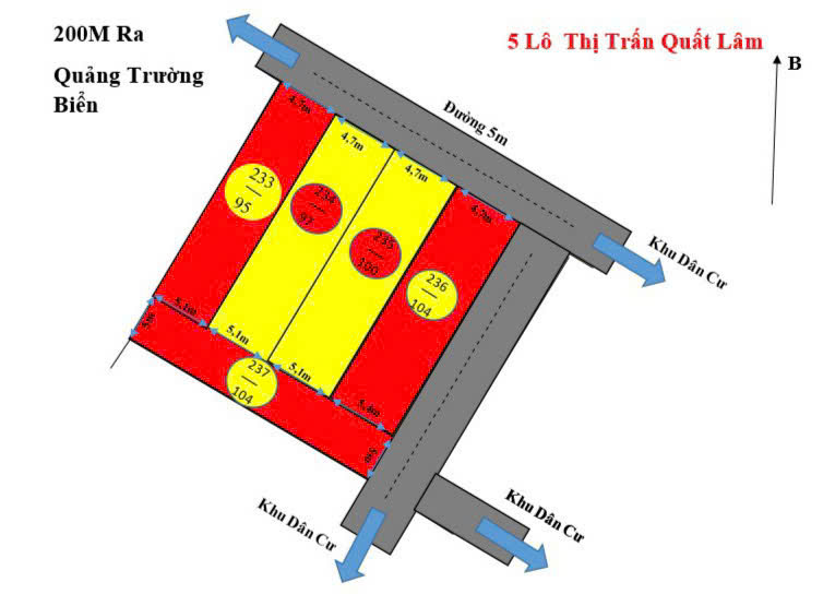 Nhượng lô đất phân lô 100m2 biển Quất Lâm cạnh Quảng trường Biển - Ảnh 2