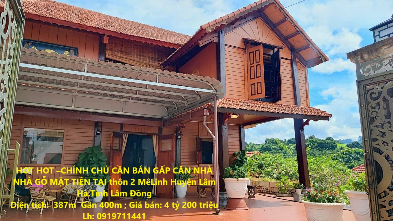 HOT HOT –CHÍNH CHỦ CẦN BÁN GẤP CĂN NHÀ NHÀ GỖ MẶT TIỀN TẠI Mê Linh Huyện Lâm Hà.Tỉnh Lâm Đồng - Ảnh chính