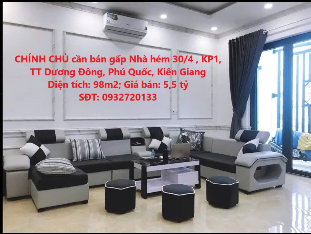 CHÍNH CHỦ cần bán gấp Nhà hẻm 30/4 , KP1, TT Dương Đông, Phú Quốc, Kiên Giang - Ảnh chính