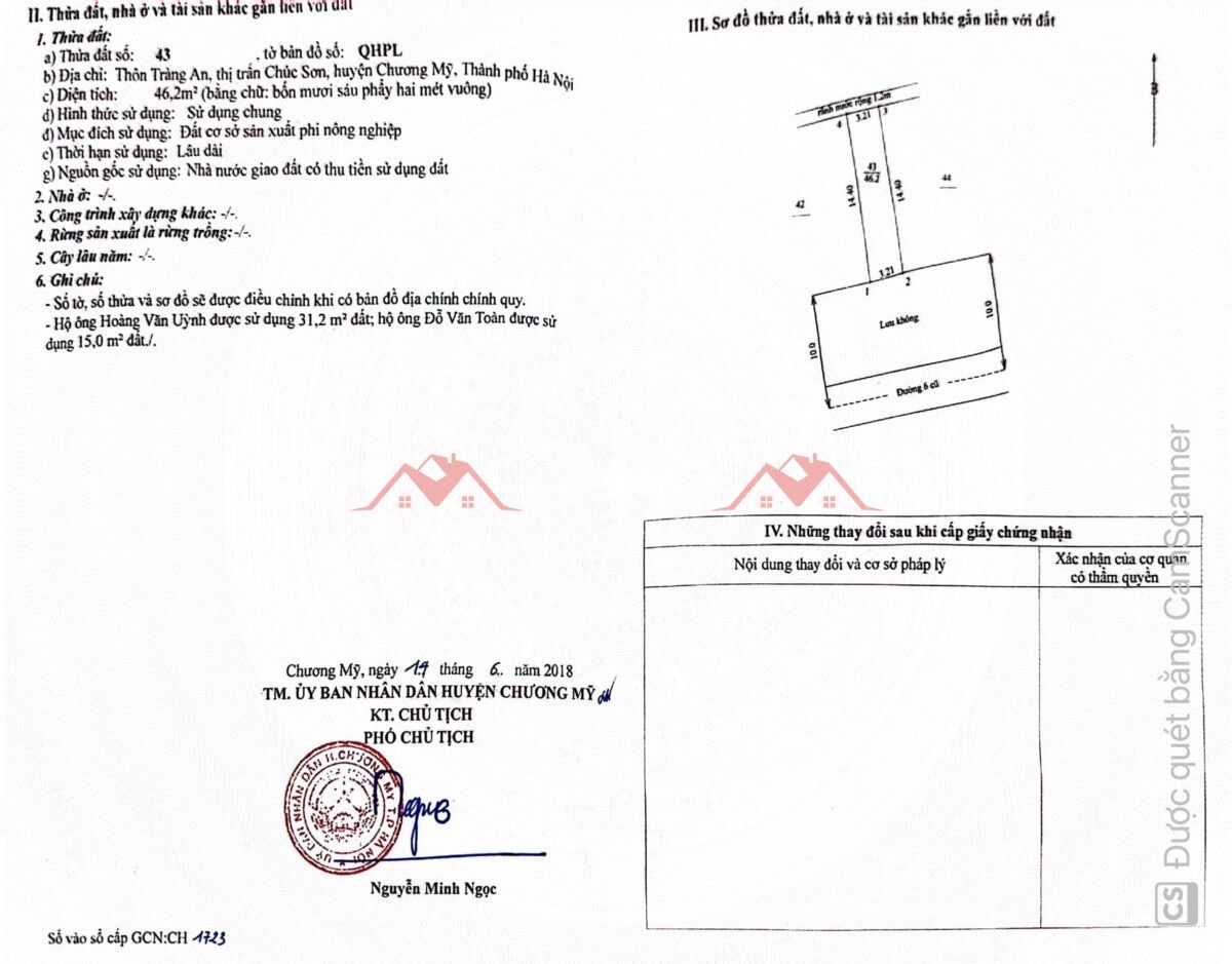 SIÊU PHẨM GIÁ 5,1 TỶ ĐẤT TẠI TT CHÚC SƠN-CHƯƠNG MỸ D/T: 46,2M - Ảnh 4