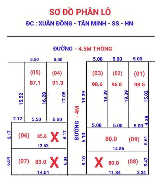 CẦN BÁN ĐẤT 06 + 07 + 08 ĐẸP TẠI XUÂN ĐỒNG-TÂN MINH-SÓC SƠN -HÀ NỘI - Ảnh chính