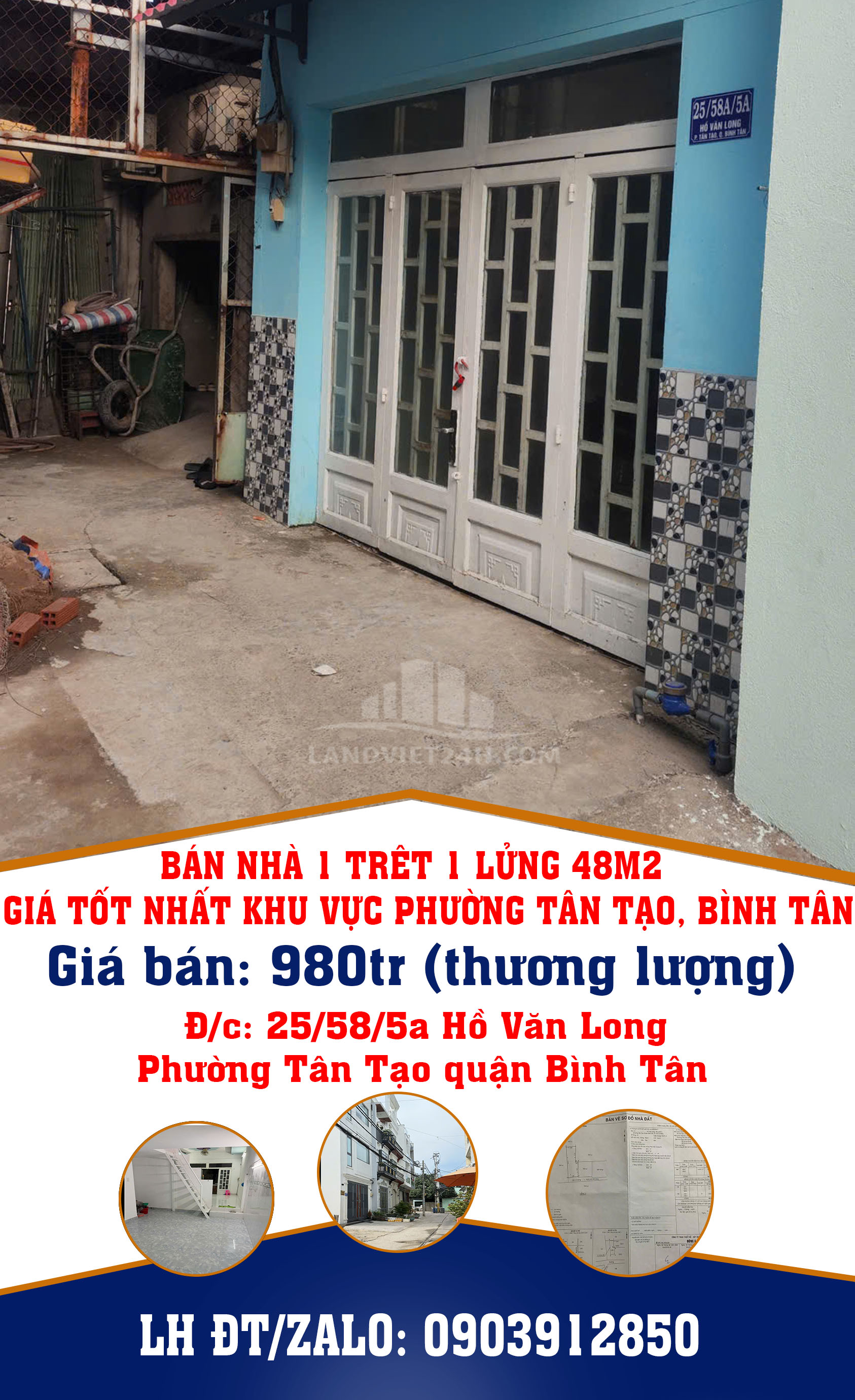 BÁN NHÀ 1 TRÊT 1 LỬNG 48M2 GIÁ TỐT NHẤT KHU VỰC PHƯỜNG TÂN TẠO, BÌNH T - Ảnh chính