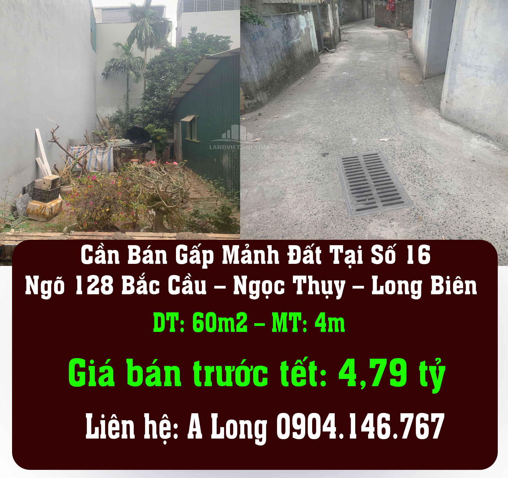 Cần Bán Gấp Mảnh Đất Tại Số 16 Ngõ 128 Bắc Cầu – Ngọc Thụy – Long Biên - Ảnh chính