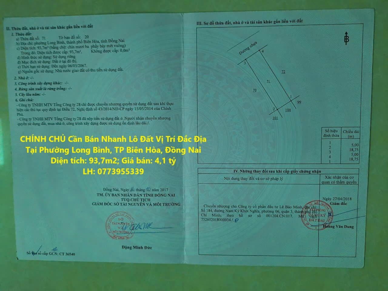 CHÍNH CHỦ Cần Bán Nhanh Lô Đất Vị Trí Đắc Địa Tại Phường Long Bình, TP Biên Hòa, Đồng Nai - Ảnh chính