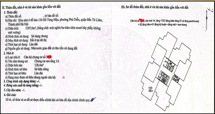 📝Chính chủ bán căn hộ 128,4m2 tại Khu chung cư 136 Hồ Tùng Mậu, Bắc Từ Liêm, Hà Nội; 7,5tỷ; - Ảnh 1