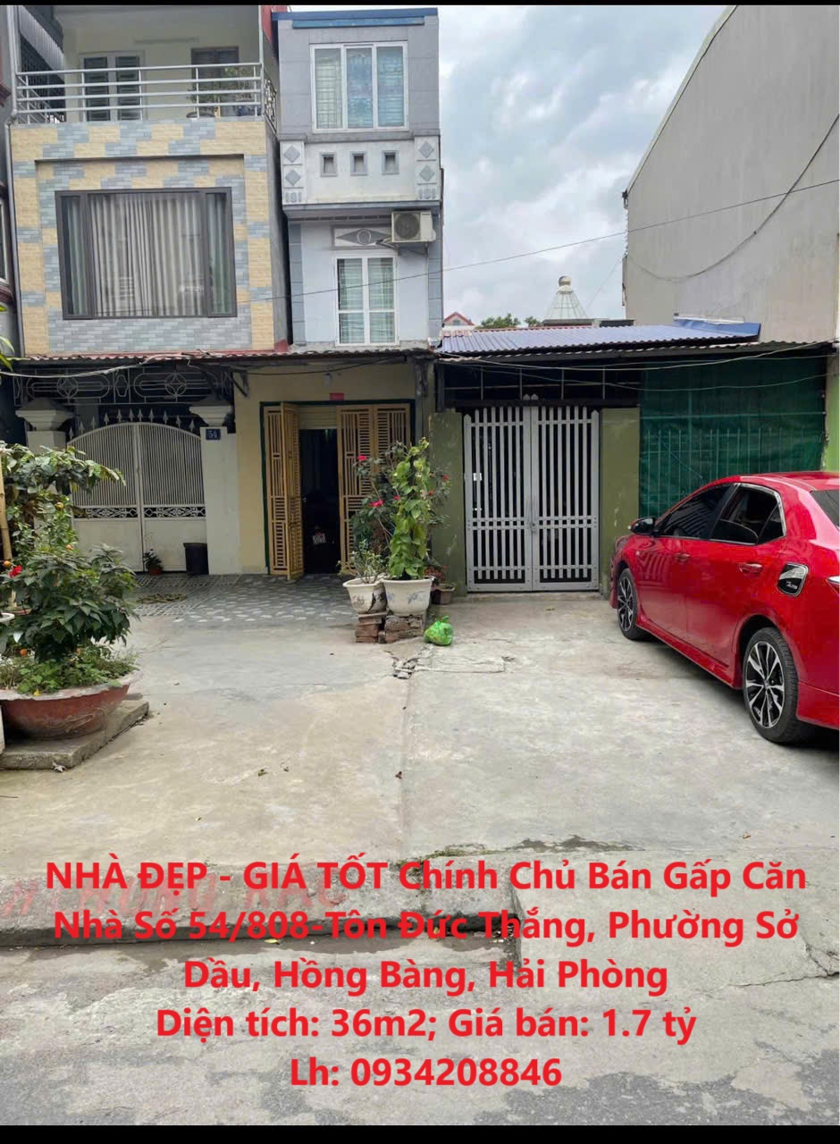 NHÀ ĐẸP - GIÁ TỐT Chính Chủ Bán Gấp Căn Nhà Đường Tôn Đức Thắng, Hồng Bàng, TP Hải Phòng - Ảnh chính