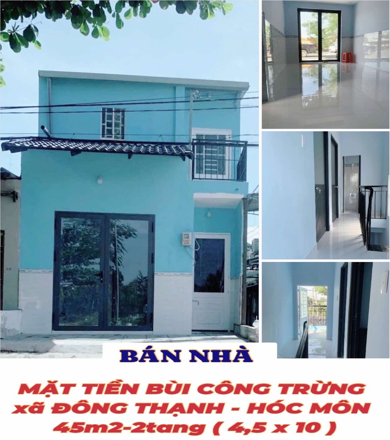 Nhà mặt tiền Bùi Công Trừng Hóc Môn 45m2-2PN-2WC , ngay cầu Bà Năm , kd đa ngành - 1 tỷ nhỉnh - Ảnh chính