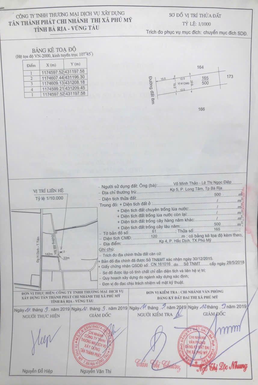 CHÍNH CHỦ Cần Bán Nhanh Đất Vị Trí Đẹp tại KP4, P. Hắc Dịch, TX Phú Mỹ, Bà Rịa Vũng Tàu - Ảnh 2