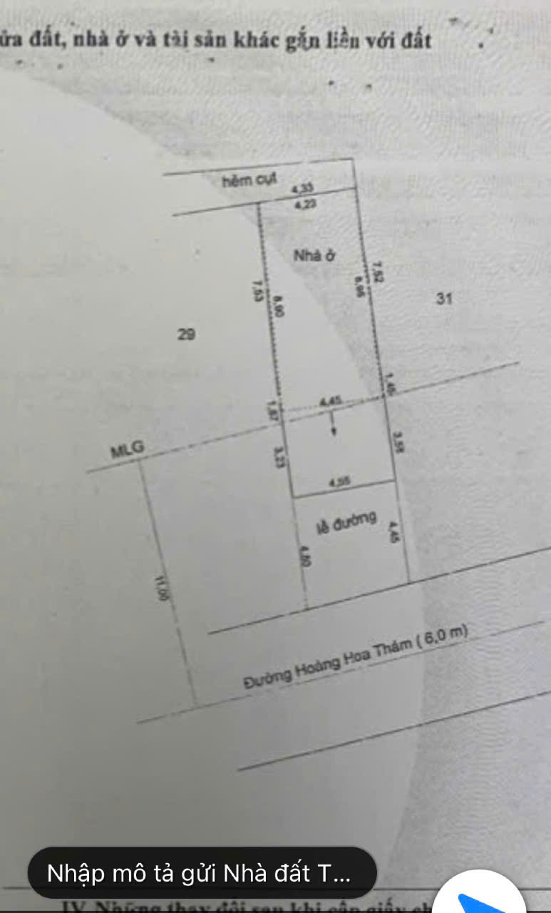 CHÍNH CHỦ Cần Bán Gấp Nhà Mặt Tiền Đường Hoàng Hoa Thám, Phường 3, TP Mỹ Tho, Tiền Giang - Ảnh 1