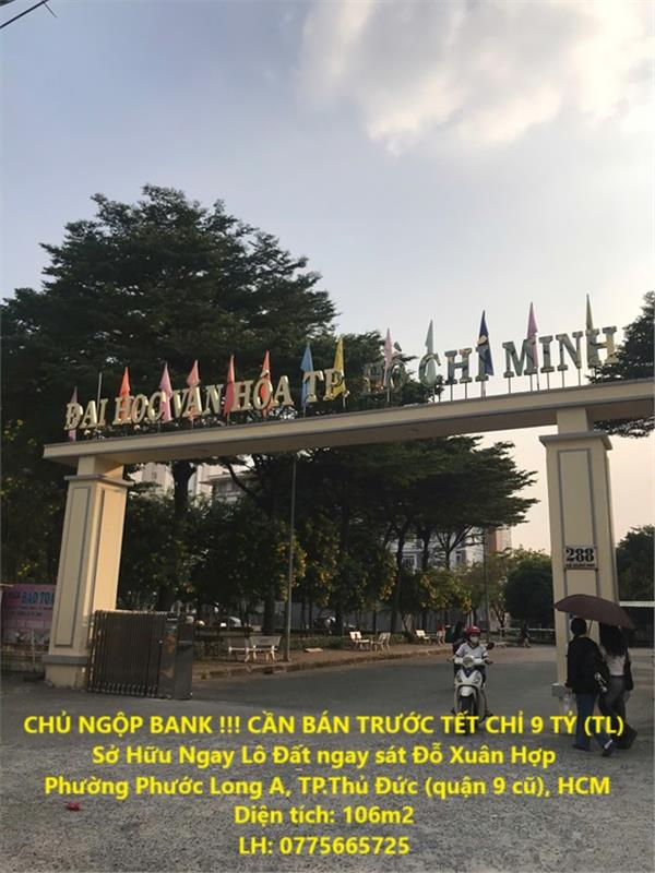 CHỦ NGỘP BANK !!! CẦN BÁN TRƯỚC TẾT CHỈ 9 TỶ (TL) Sở Hữu Ngay Lô Đất ngay sát Đỗ Xuân Hợp - Ảnh chính