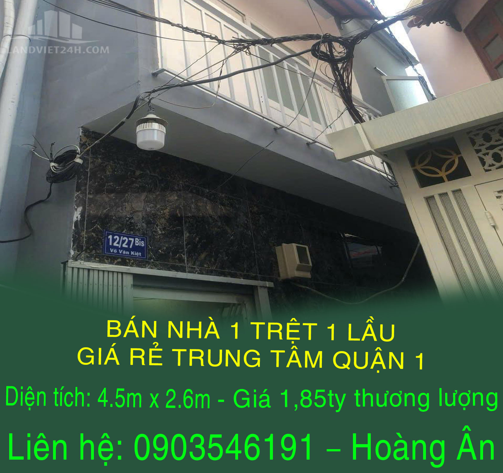 CHÍNH CHỦ BÁN NHÀ 1 TRỆT 1 LẦU GIÁ RẺ TRUNG TÂM QUẬN 1 - Ảnh chính