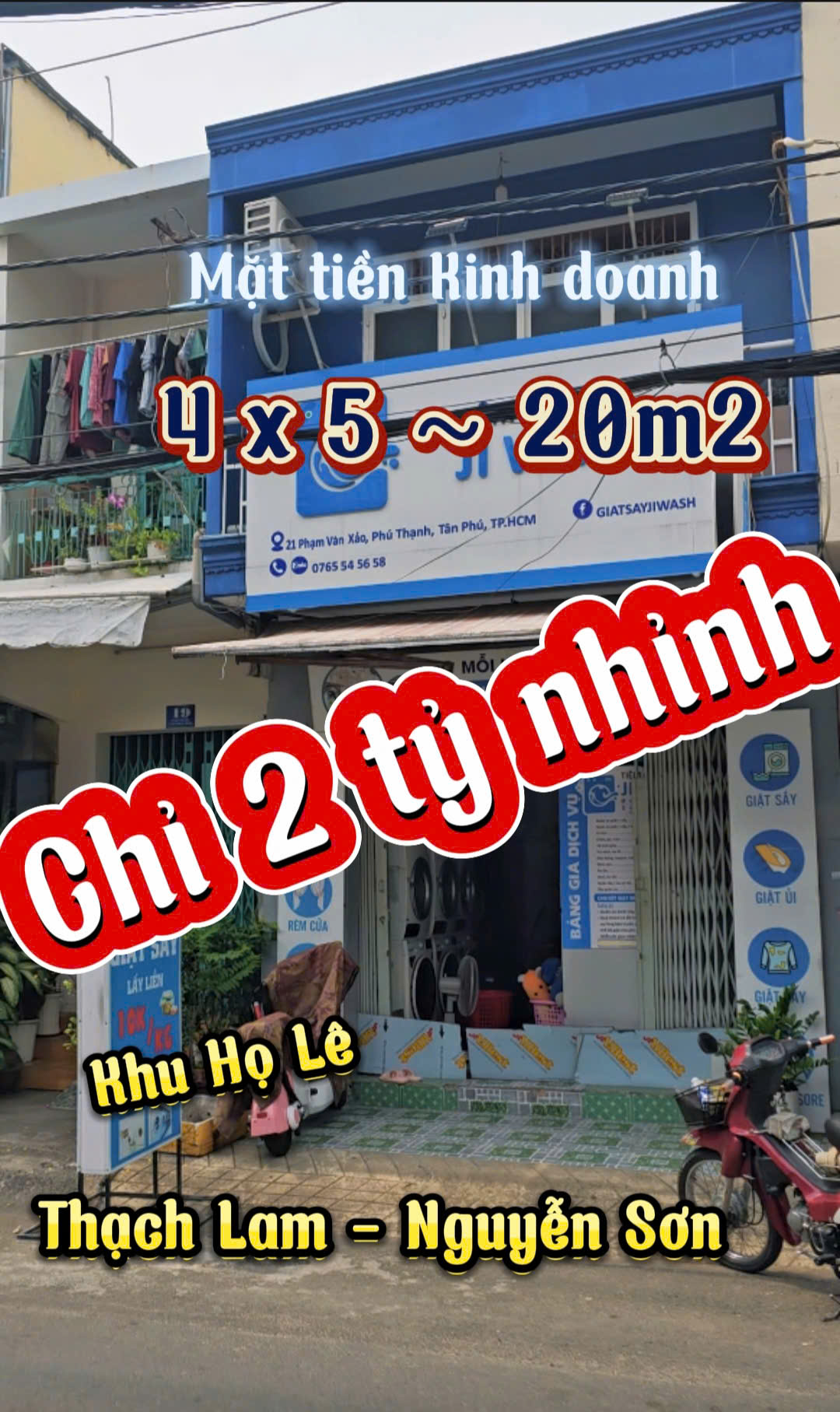 Bán nhà Mặt tiền 21 Phạm Văn Xảo, Phường Phú Thạnh, Quận Tân Phú. Diện tích 4 x 5 chỉ 2,5 tỷ. - Ảnh chính