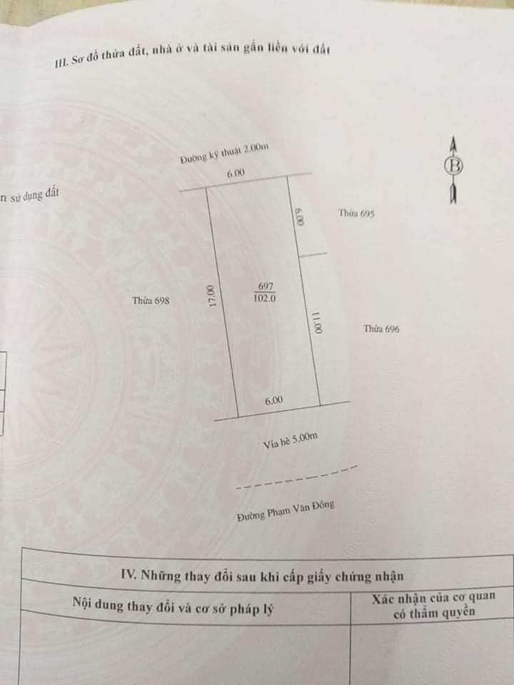 Bán đất ngã 4 Phạm Văn Đồng và Thanh Bình, ph Thanh Bình, TP HD, 102m2, mt 6m, KD đắc địa - Ảnh 4