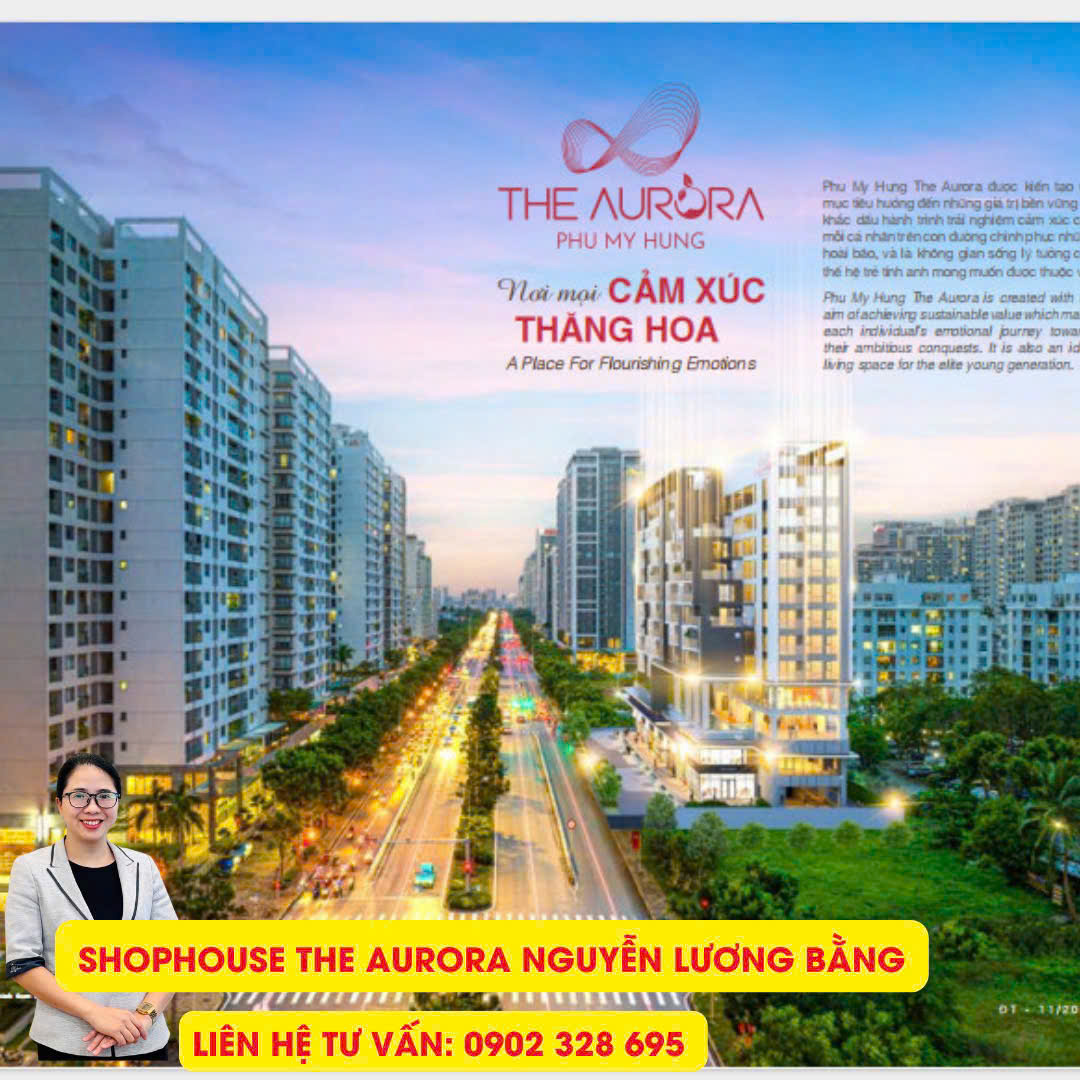 PHÚ MỸ HƯNG MỞ BÁN GIỎ HÀNG SHOPHOUSE ĐẸP NHẤT DỰ ÁN THE AURORA - Ảnh 1