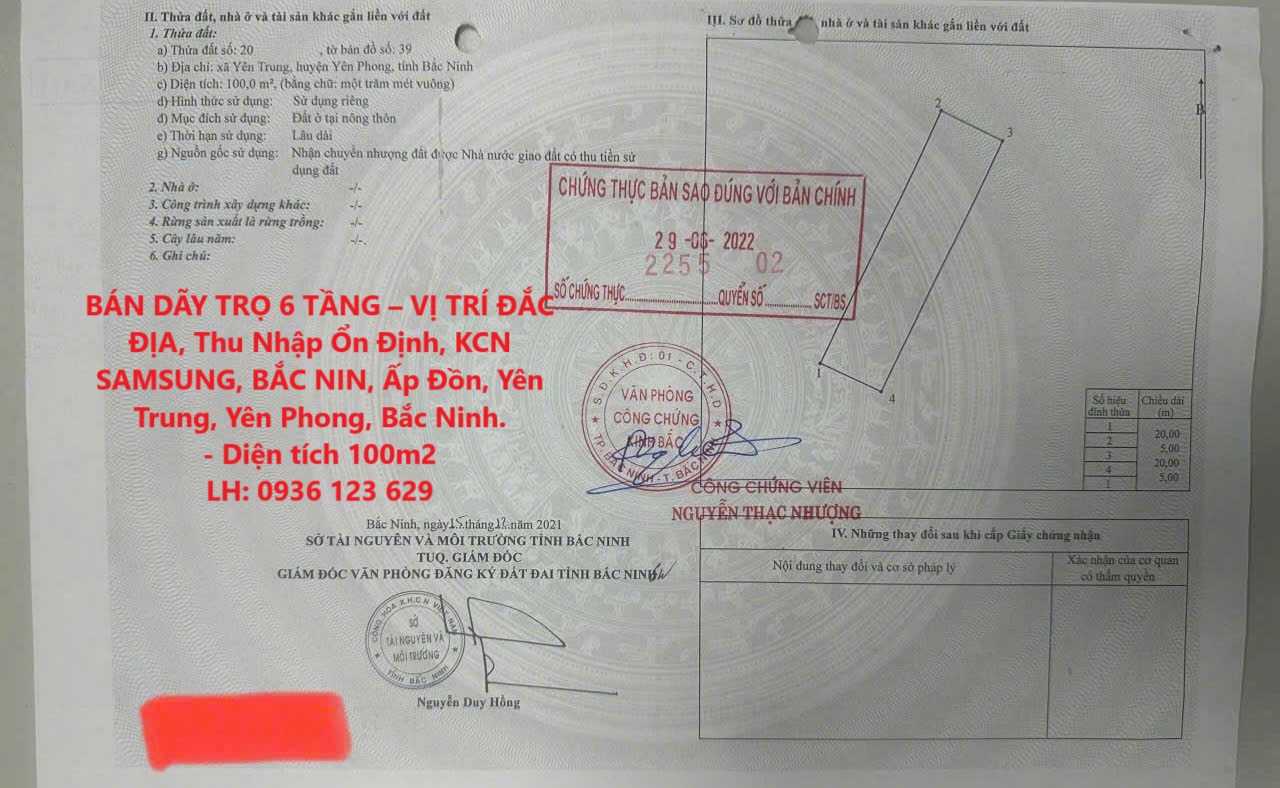 BÁN DÃY TRỌ 6 TẦNG – VỊ TRÍ ĐẮC ĐỊA, Thu Nhập Ổn Định, KCN SAMSUNG, BẮC NINH - Ảnh chính