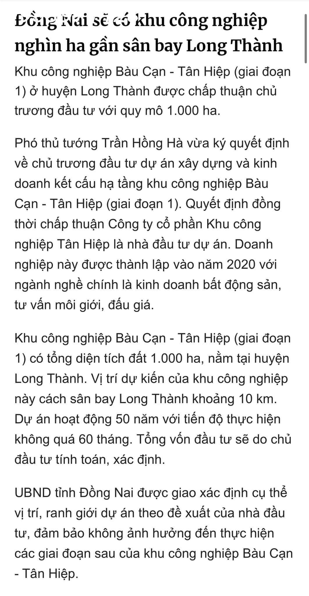 Bán gấp 5 lô liền kề khu trung tâm xã Tân Hiệp - Long Thành - Đồng Nai. <br>Tổng Diện tích : - Ảnh 2