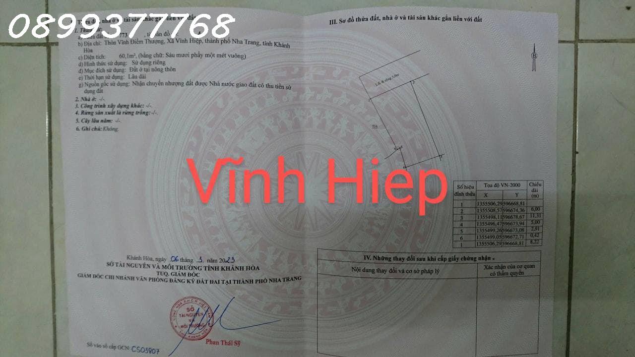 Bán lô đất Vĩnh HIệp Nha Trang gần đường D30 giá chỉ 1ty1 - Ảnh 4