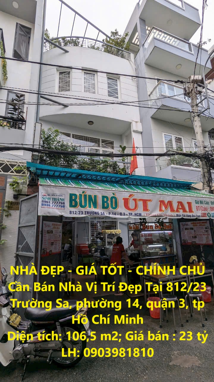 NHÀ ĐẸP - GIÁ TỐT - CHÍNH CHỦ Cần Bán Nhà Vị Trí Đẹp Tại phường 14, quận 3, tp Hồ Chí Minh - Ảnh chính