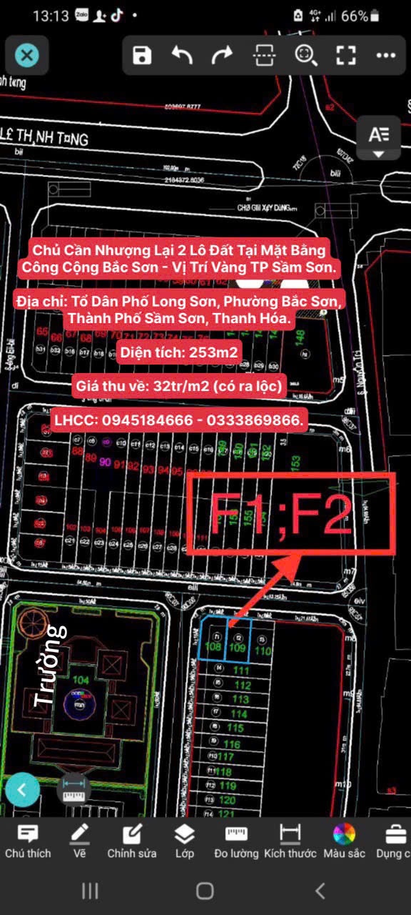 Chủ Cần Nhượng Lại 2 Lô Đất Tại Mặt Bằng Công Cộng Bắc Sơn - Vị Trí Vàng TP Sầm Sơn - Ảnh chính