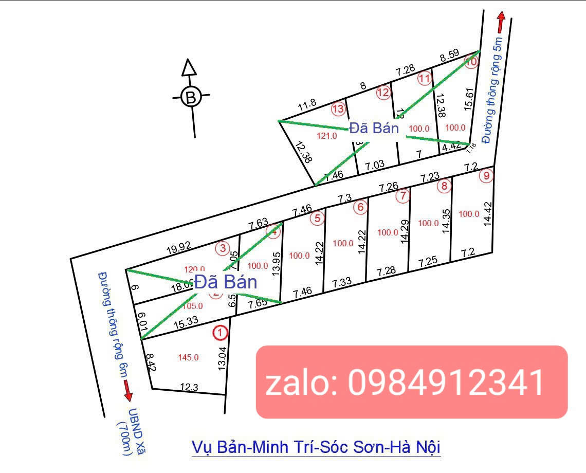 Chính Chủ Cần Bán Đất Full Thổ Cư Tại Xã Minh Trí, Sóc Sơn,   Hà Nội - Ảnh 1