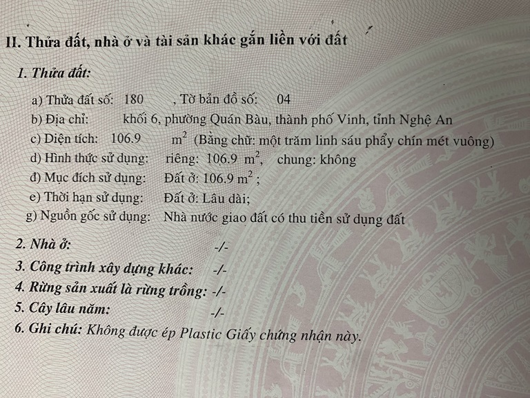 CHÍNH CHỦ bán 2 lô Đất Tại Phường Quán Bàu Và Phường Lê Mao, TP. Vinh, Nghệ An - Ảnh 1