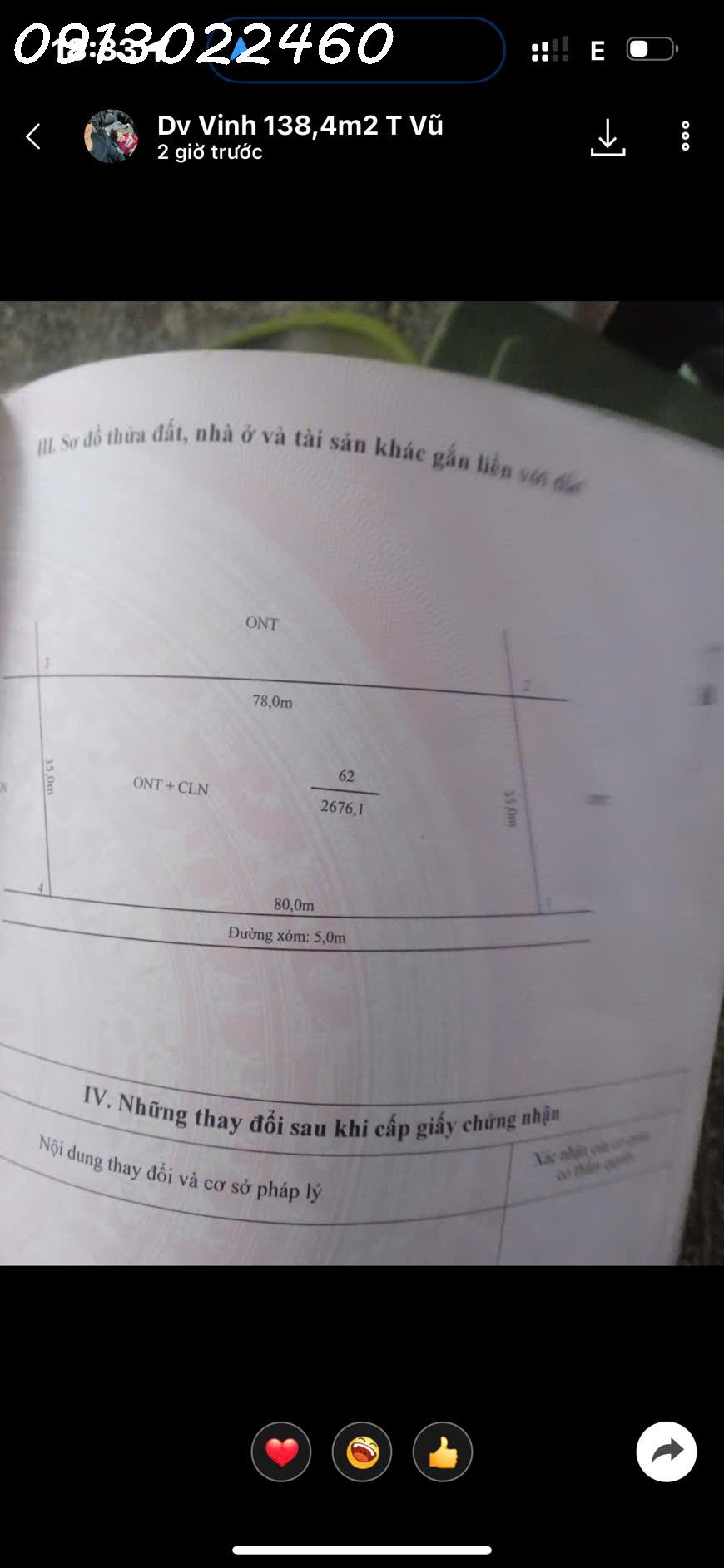 CHỈ 530 TRIỆU CÓ NGAY THỬA ĐẤT HAI MẶT TIỀN TẠI XÃ TU VŨ, THANH THUỶ, PHÚ THỌ - Ảnh 1