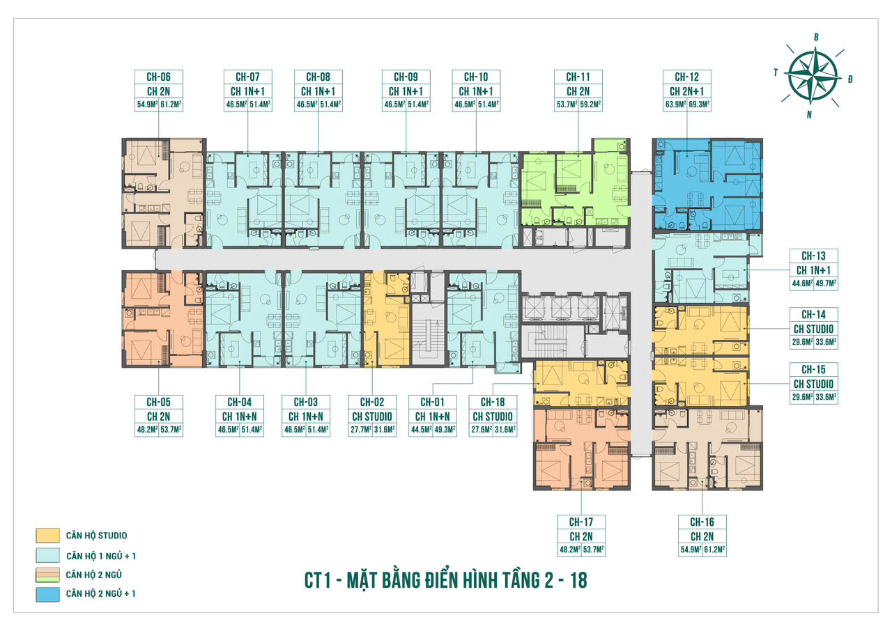 Bán Nhà Ở Xã Hội Quang Châu ( Vaga Home ) Studio 40m2, 1N+ Và 2 Ngủ 63m2. - Ảnh 2