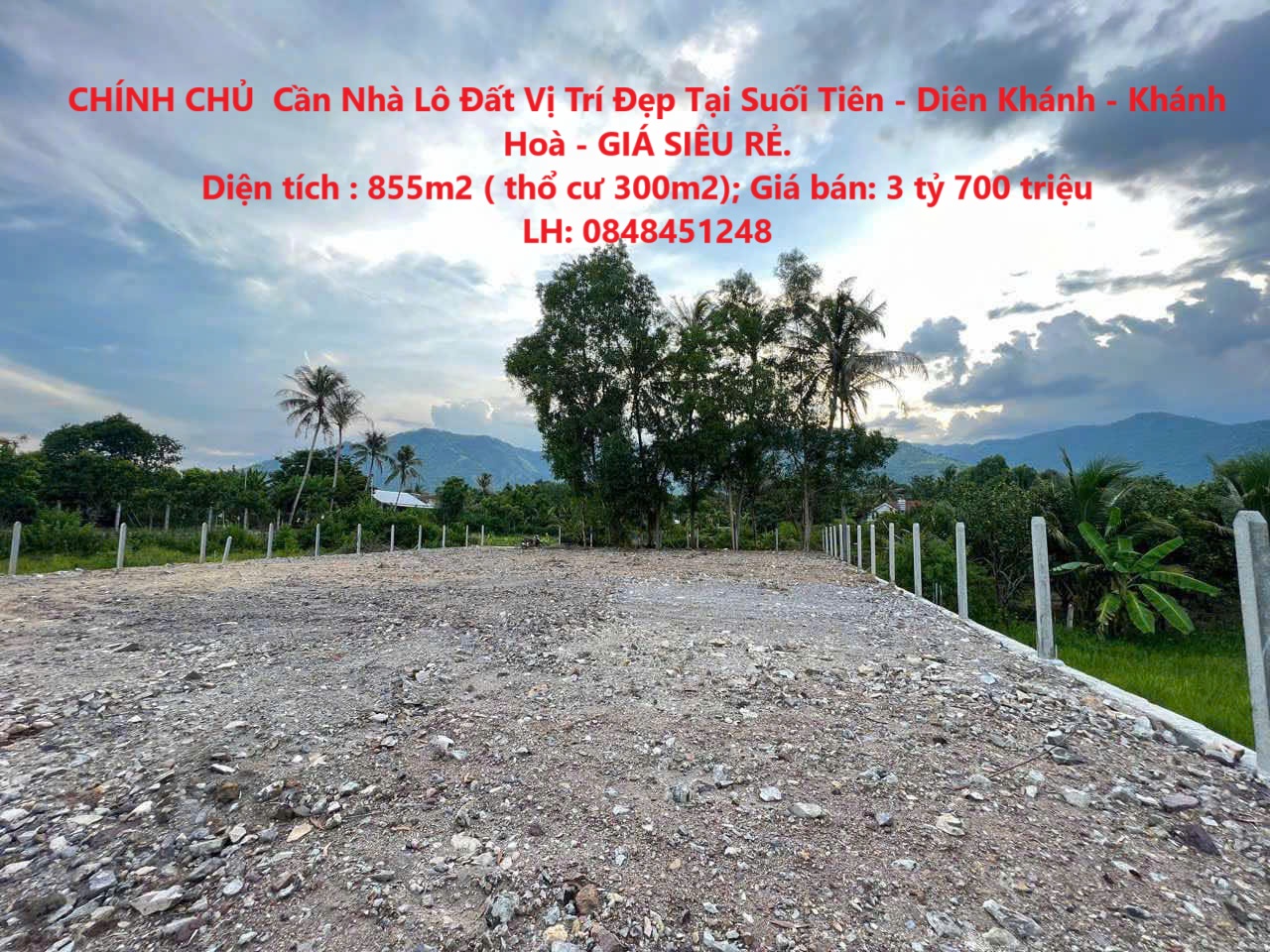 CHÍNH CHỦ BÁN 855m2 Đất Tại SUỐI HIỆP, Diên Khánh, Khánh Hoà - Ảnh chính